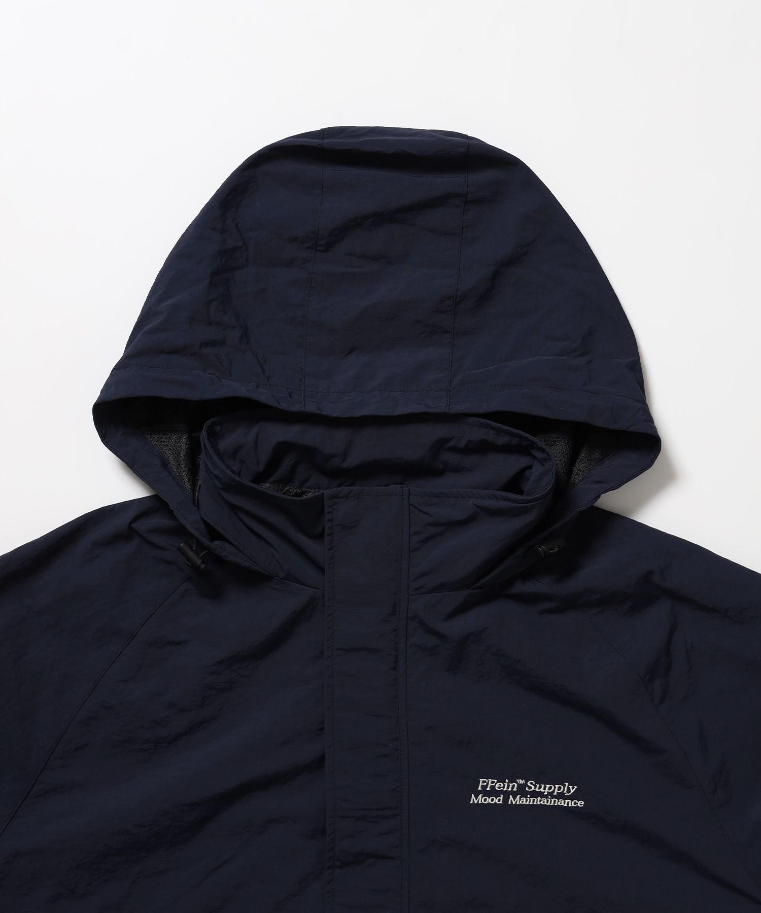 【撥水加工】FFEIN(フェイン)2WAY フード収納ナイロンブルゾン / ナイロン 2WAYアウター 撥水加工 ジャケット 刺繍 ユニセックス