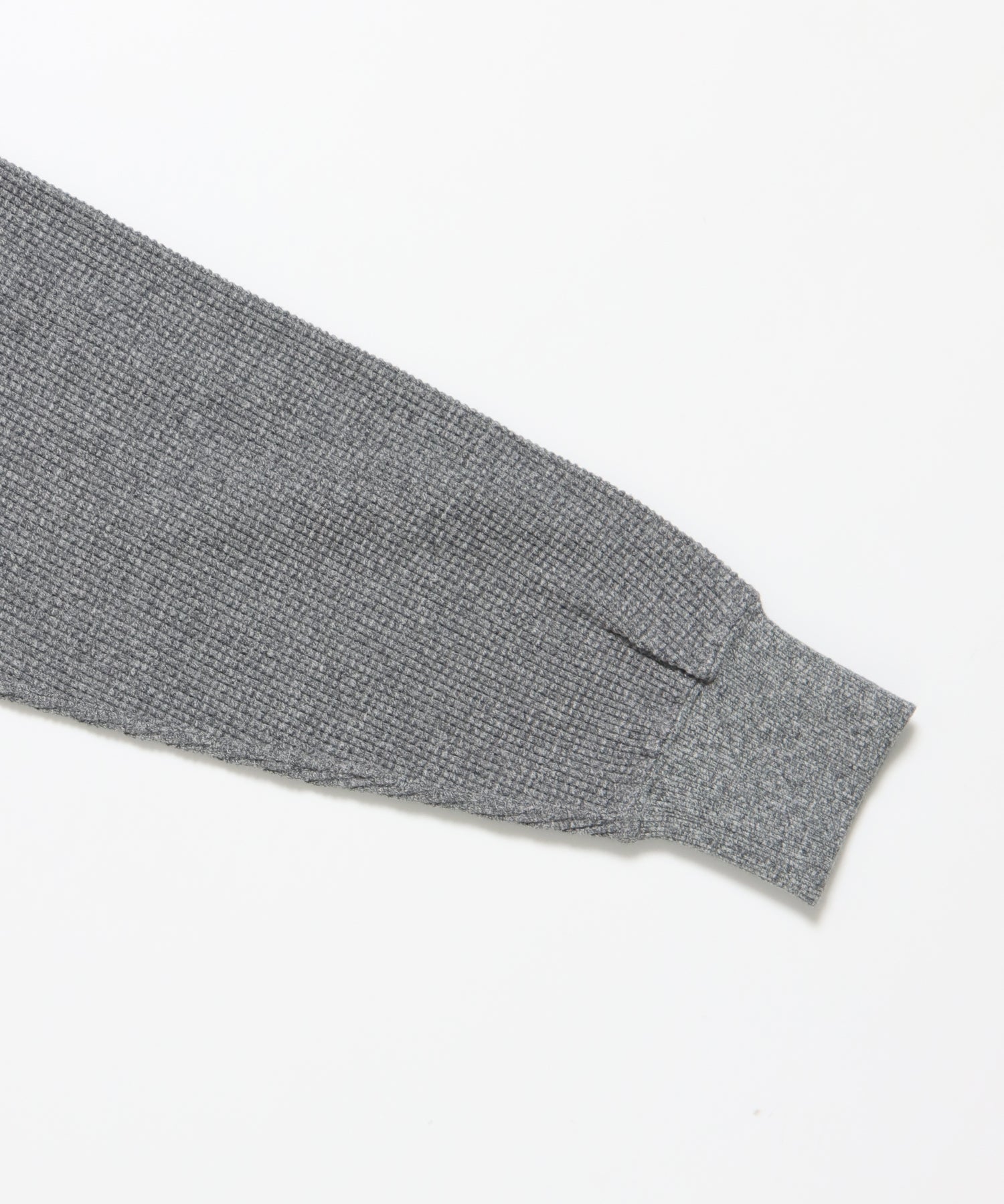 WAFFLE L/S CREW / ビッグシルエット ワッフル クルーネック 長袖 レイヤード グレー