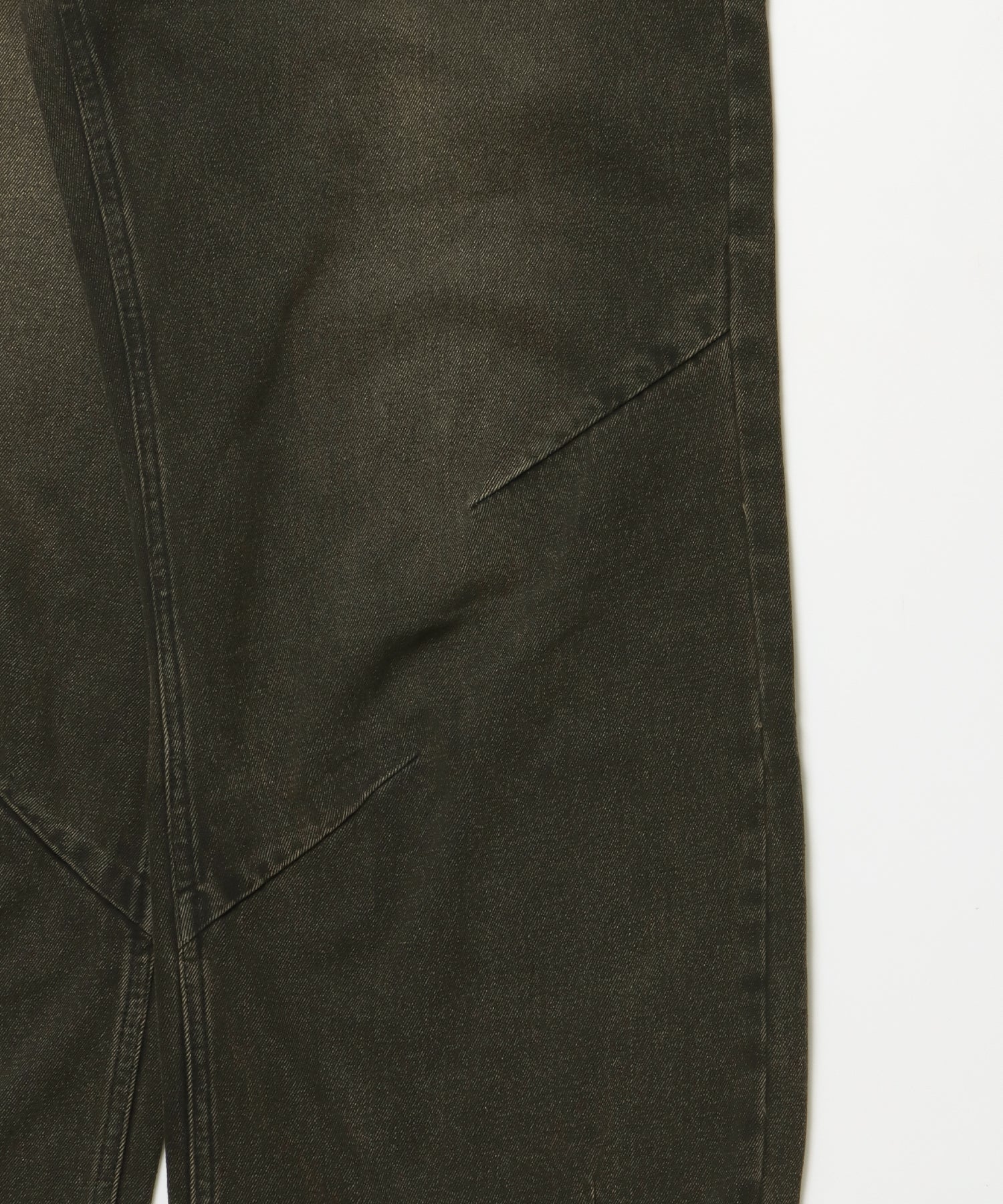 sqnz carve logo ladies denim / パンツ デニム リジッド 加工 カーブ 刺繍 ブラウン