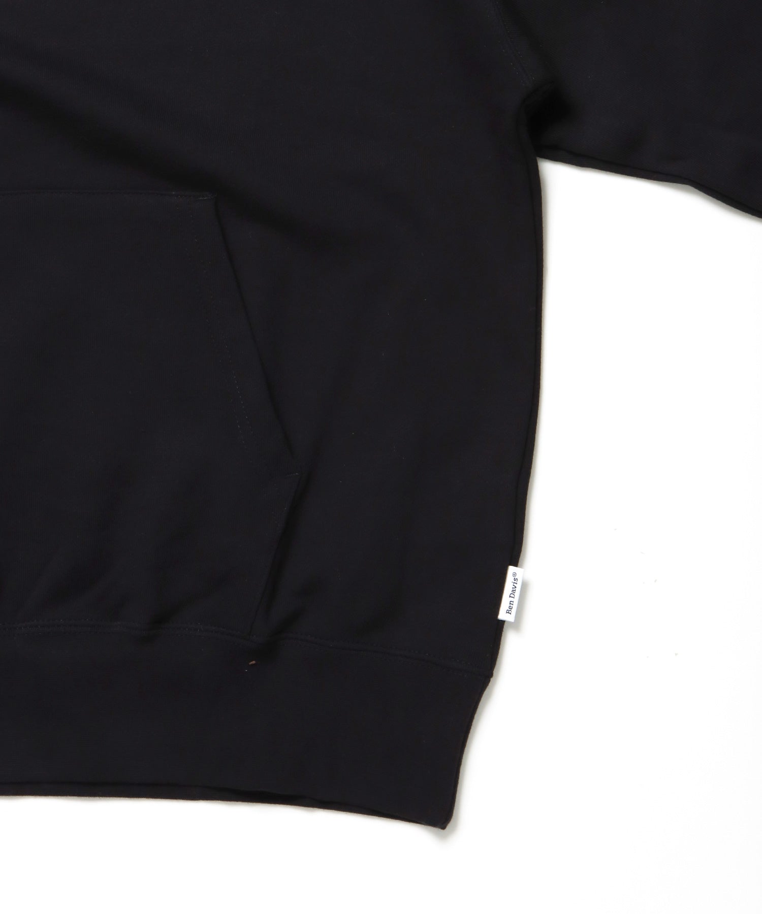 MID WEIGHT SWEAT HOODIE / パーカー プルパーカー フーディ 短丈 刺繍 裏起毛 ブラック
