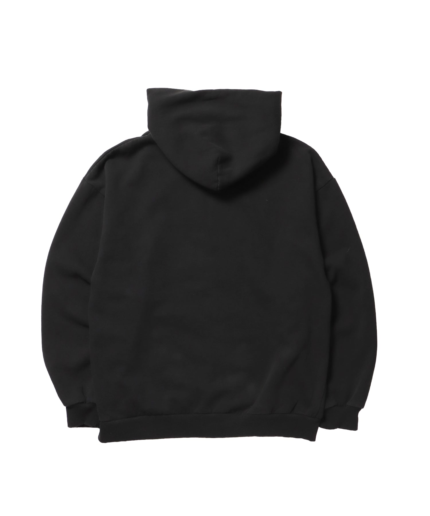 SQNZ ZIP P/K / ジップパーカー 裏起毛 フーディ スタッズ 加工 ワッペン プリント ブラック