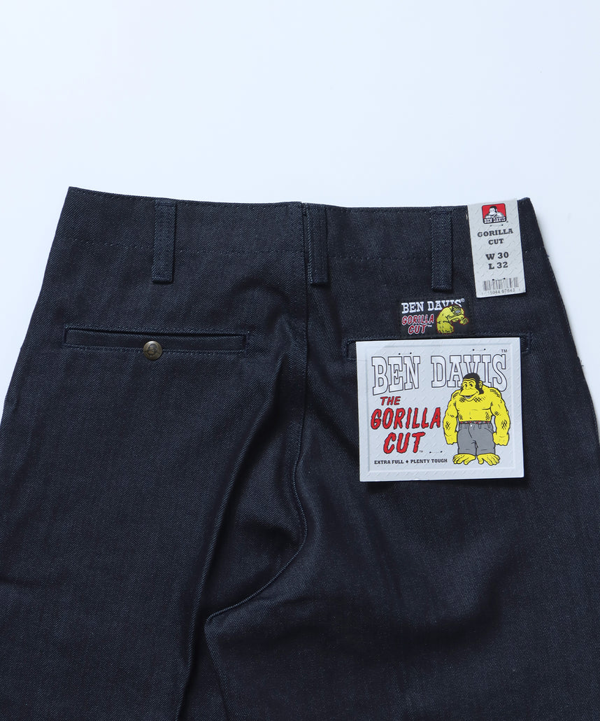 USA GORILLA CUT DENIM PANTS / ゴリラカット 12oz デニム エクストラワイドパンツ センタープレス フリスコ メキシコ産 ネイビー