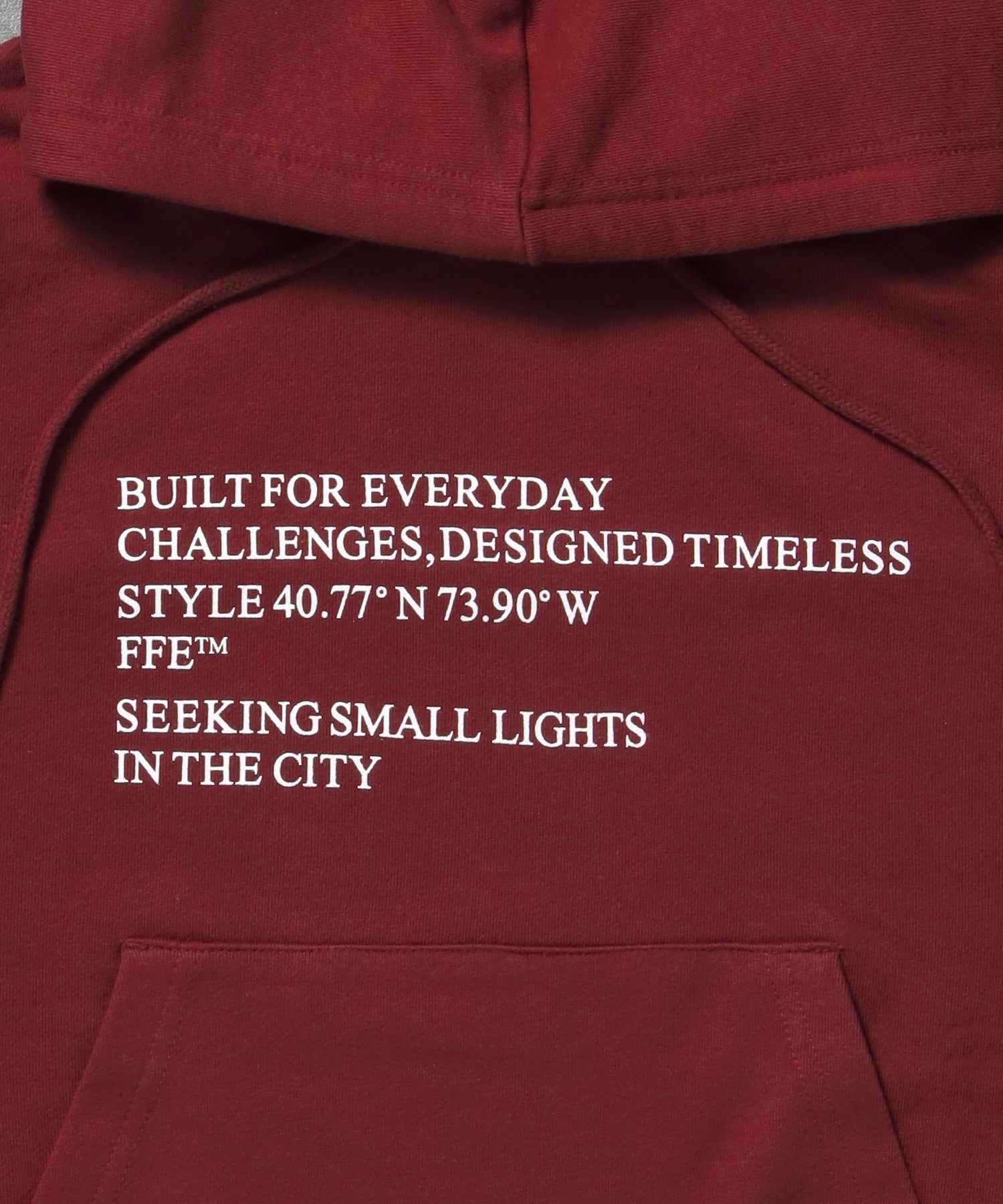 ヘビーウエイトメッセージプルパーカー / プルオーバー パーカー 裏毛 プリント フーディ ワイン