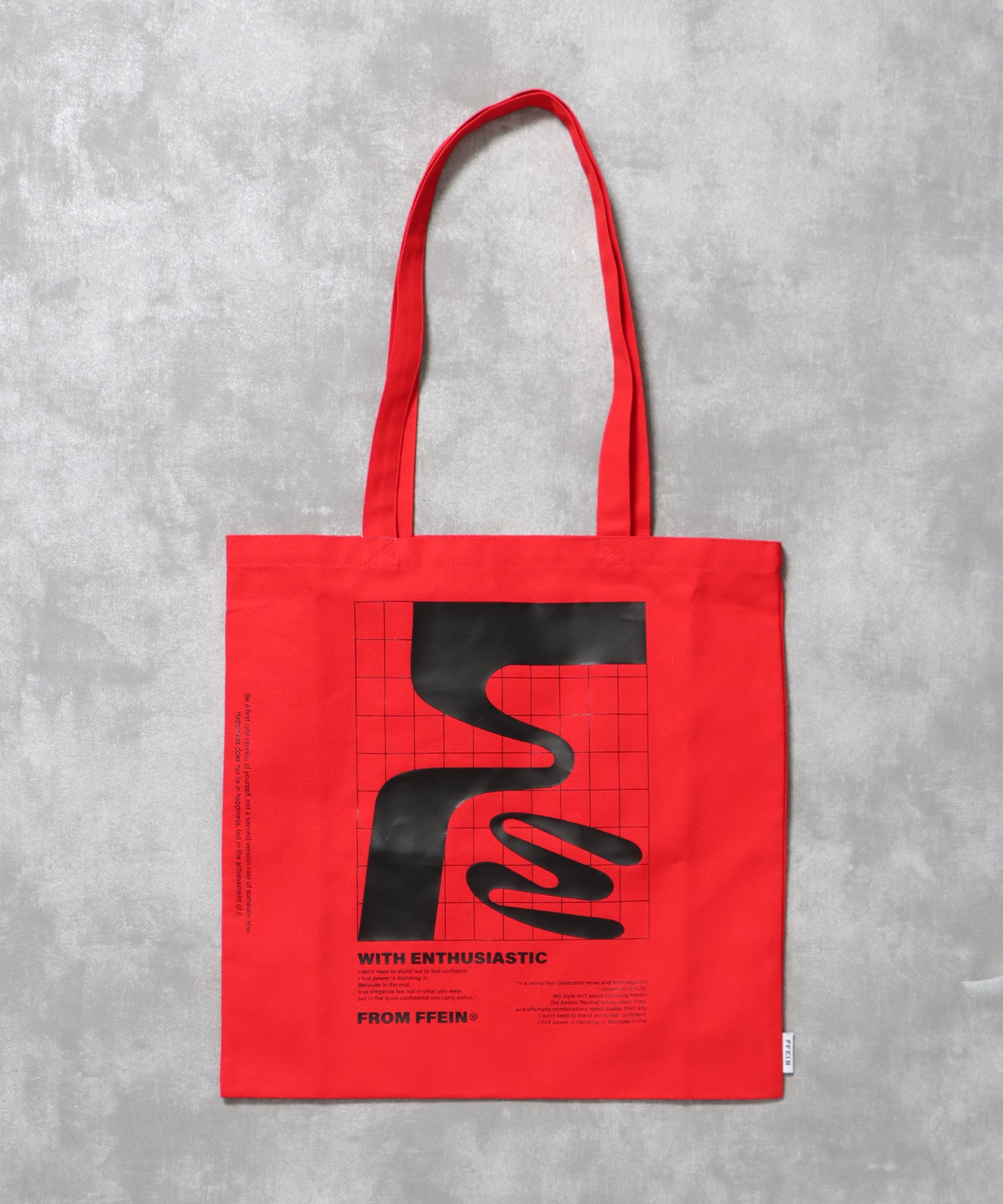 グラフィックプリントトートバッグ / ユニセックス バッグ 雑貨 トート レッド