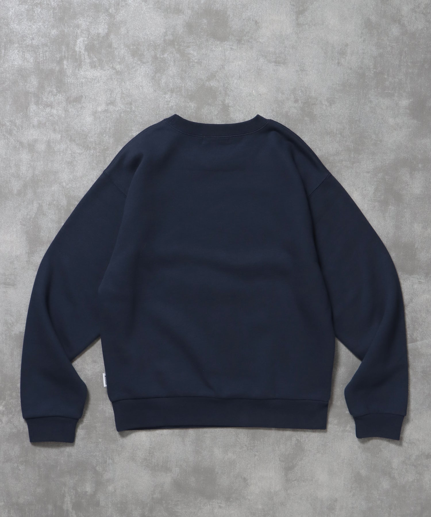 ヘビーウエイトぼかしアートスウェット / 裏起毛 スウェット クルーネック アート プリント ネイビー