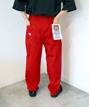 ACTIVEWORKPANTS Z5 / ベンズ アクティブワークパンツ テーパード シェフパンツ レッド