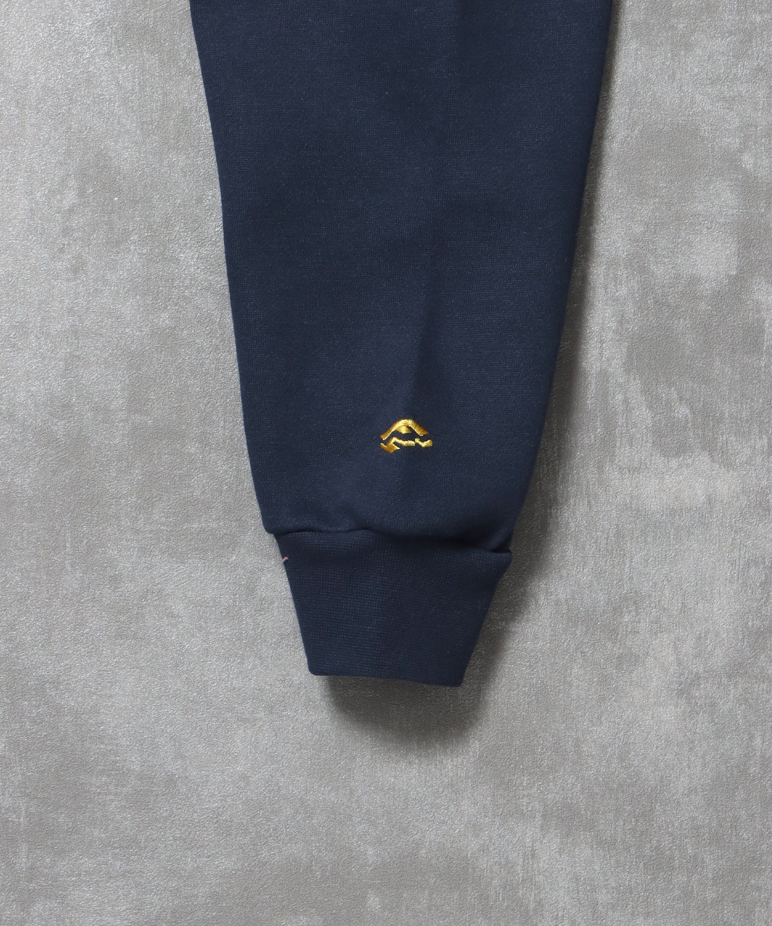 ヘビーウエイトセンターロゴ刺繍ZIPパーカー / パーカー 裏起毛 ジップ 刺繍 ロゴ フーディ バブルジップ ネイビー