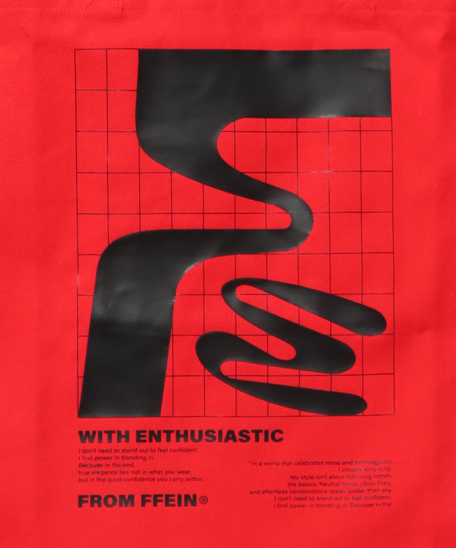 グラフィックプリントトートバッグ / ユニセックス バッグ 雑貨 トート レッド