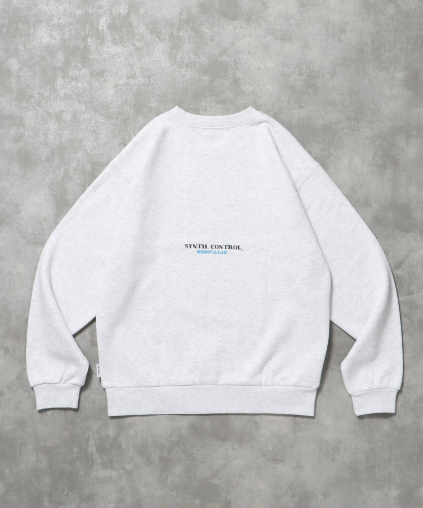 ヘビーウエイトスケッチロゴスウェット / 裏起毛 スウェット カジュアル ストリート アッシュグレー