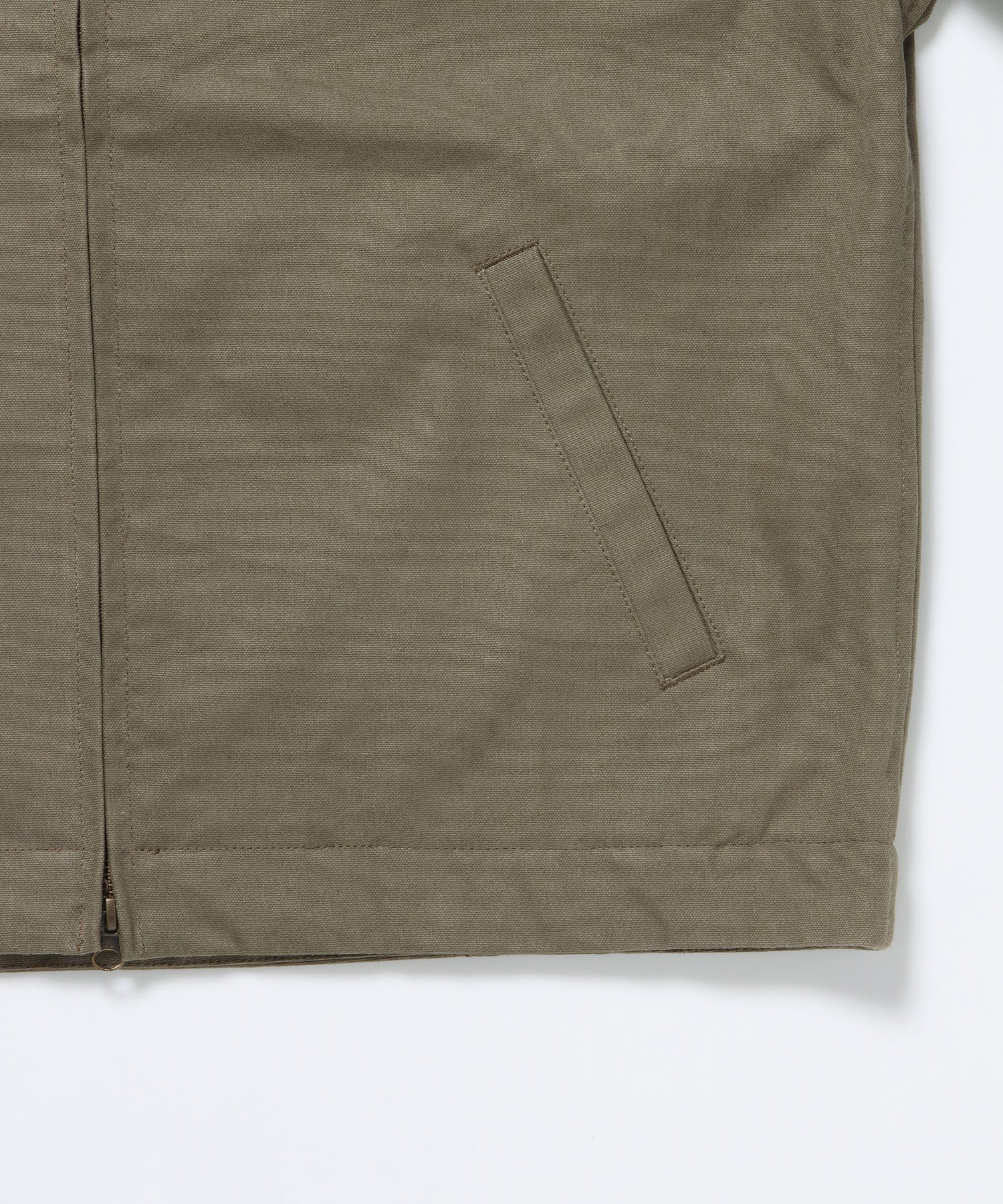 MECHANIC EMB RIBBED JACKET / ワーク ジャケット 刺繍 ジャケット ダック アウター カーキ