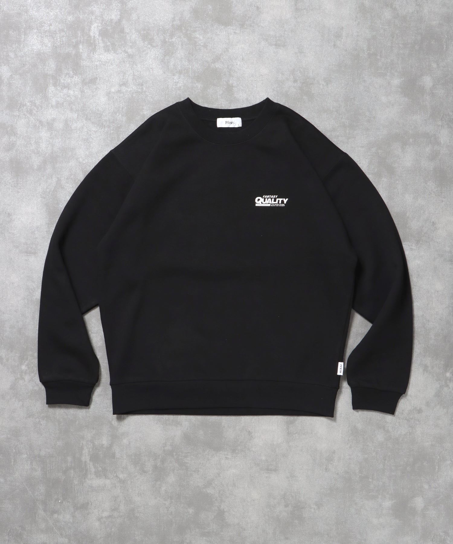 ヘビーウエイトバックダイナーロゴスウェット / 裏起毛 スウェット クルーネック ワンポイント プリント ブラック