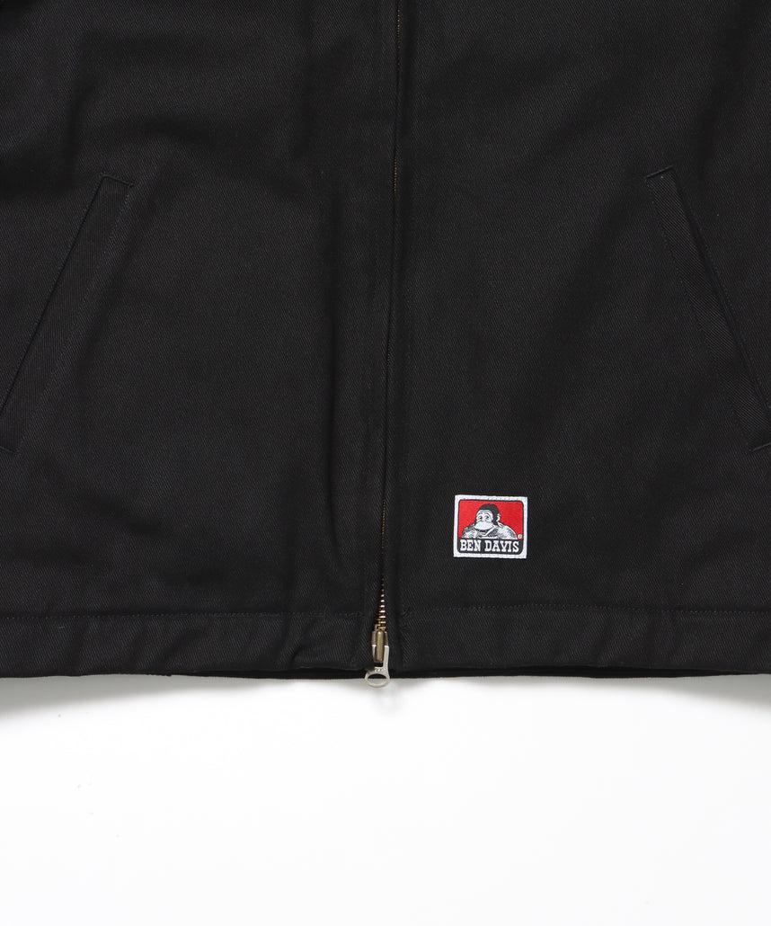 PADDED EISENHOWER JACKET / オーバーサイズ ビッグシルエット ジャケット アウター 中綿 ジップ ブラック