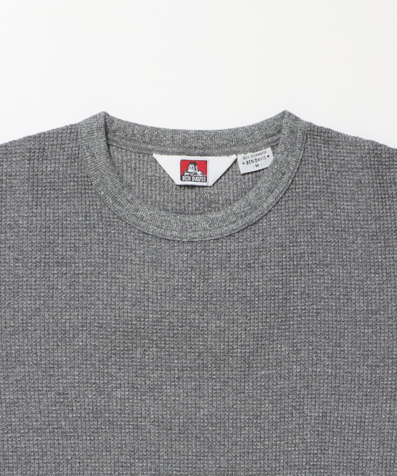 WAFFLE L/S CREW / ビッグシルエット ワッフル クルーネック 長袖 レイヤード グレー