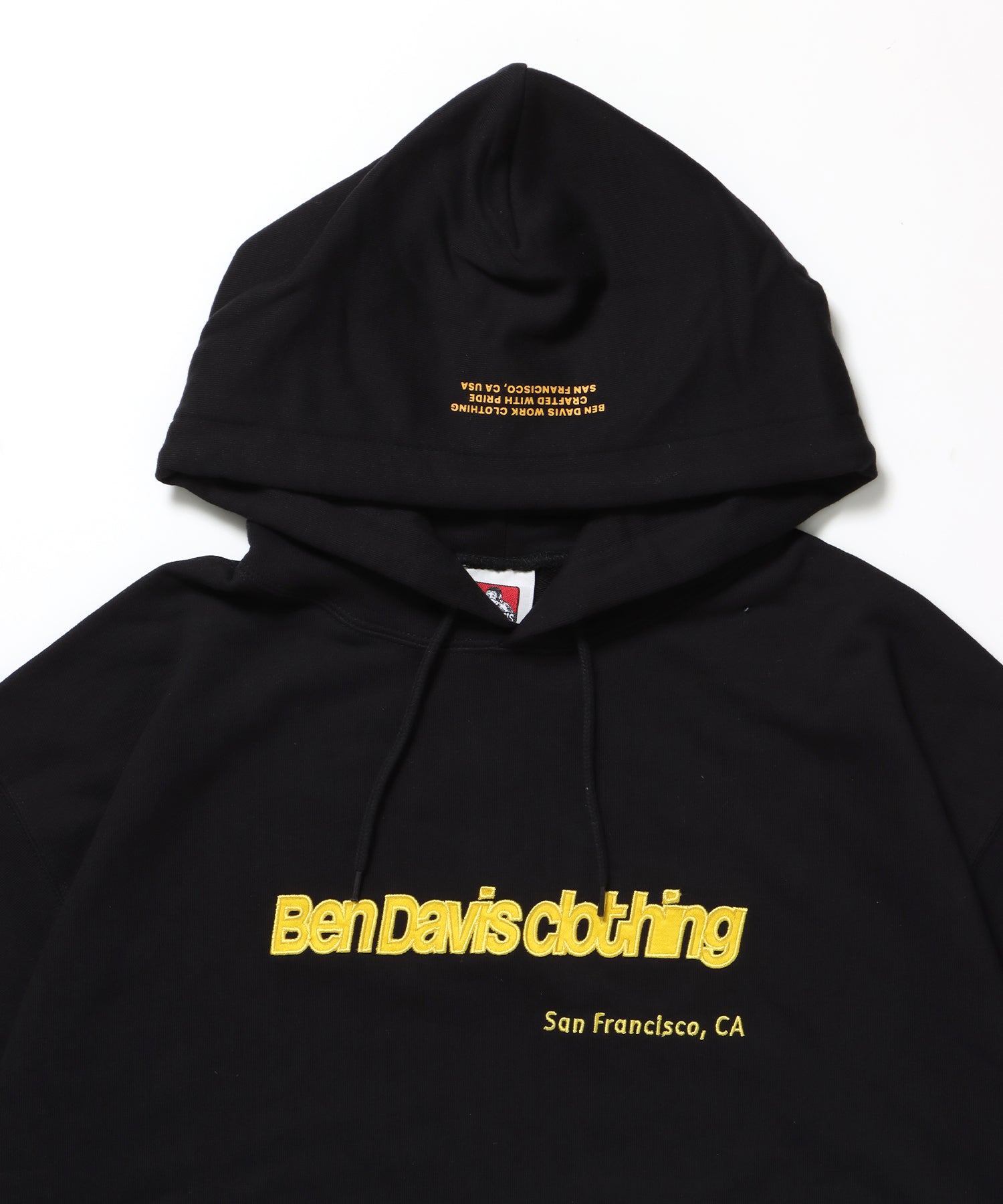 MID WEIGHT SWEAT HOODIE / パーカー プルパーカー フーディ 短丈 刺繍 裏起毛 ブラック