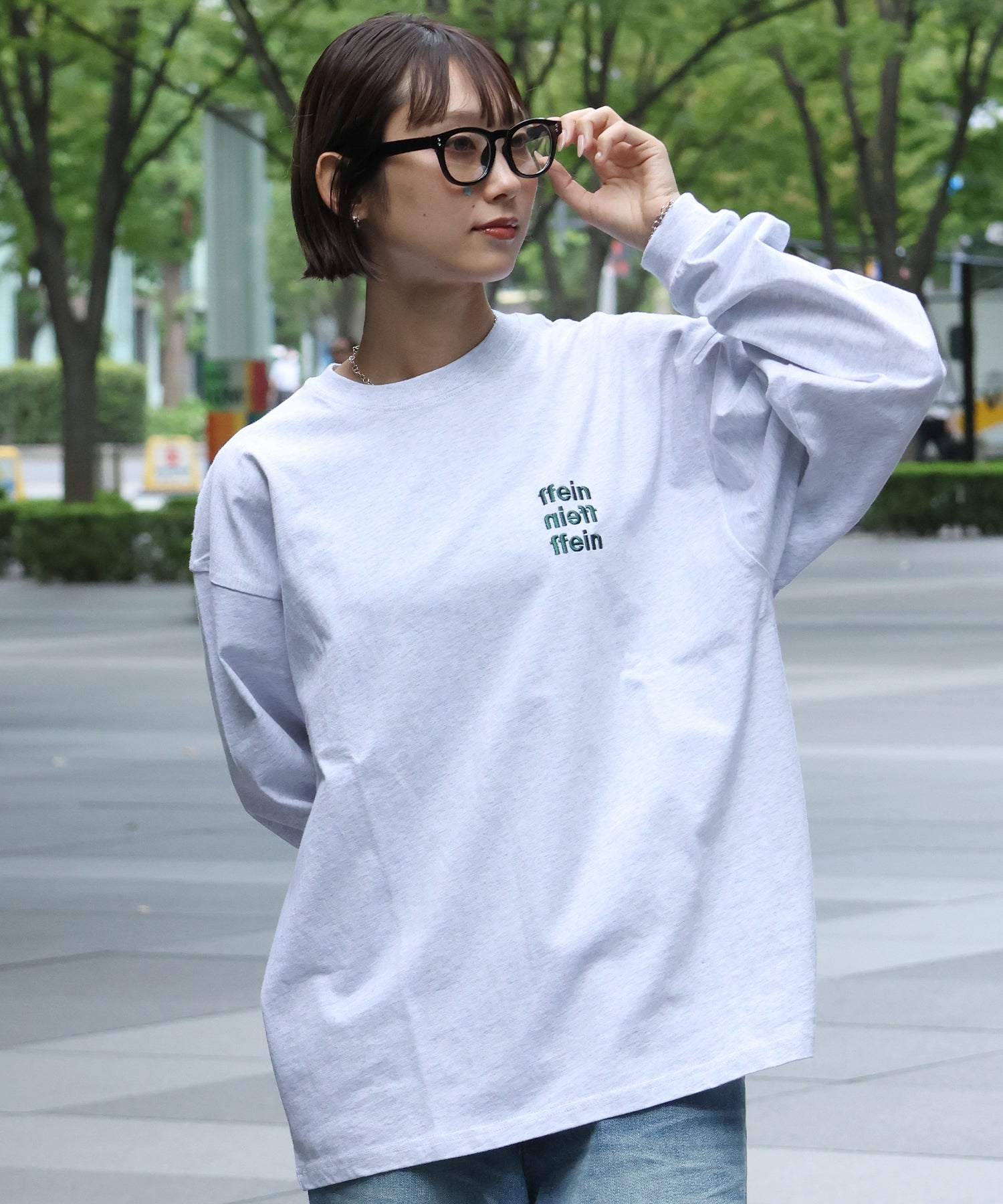 H163 Size:L アッシュグレー