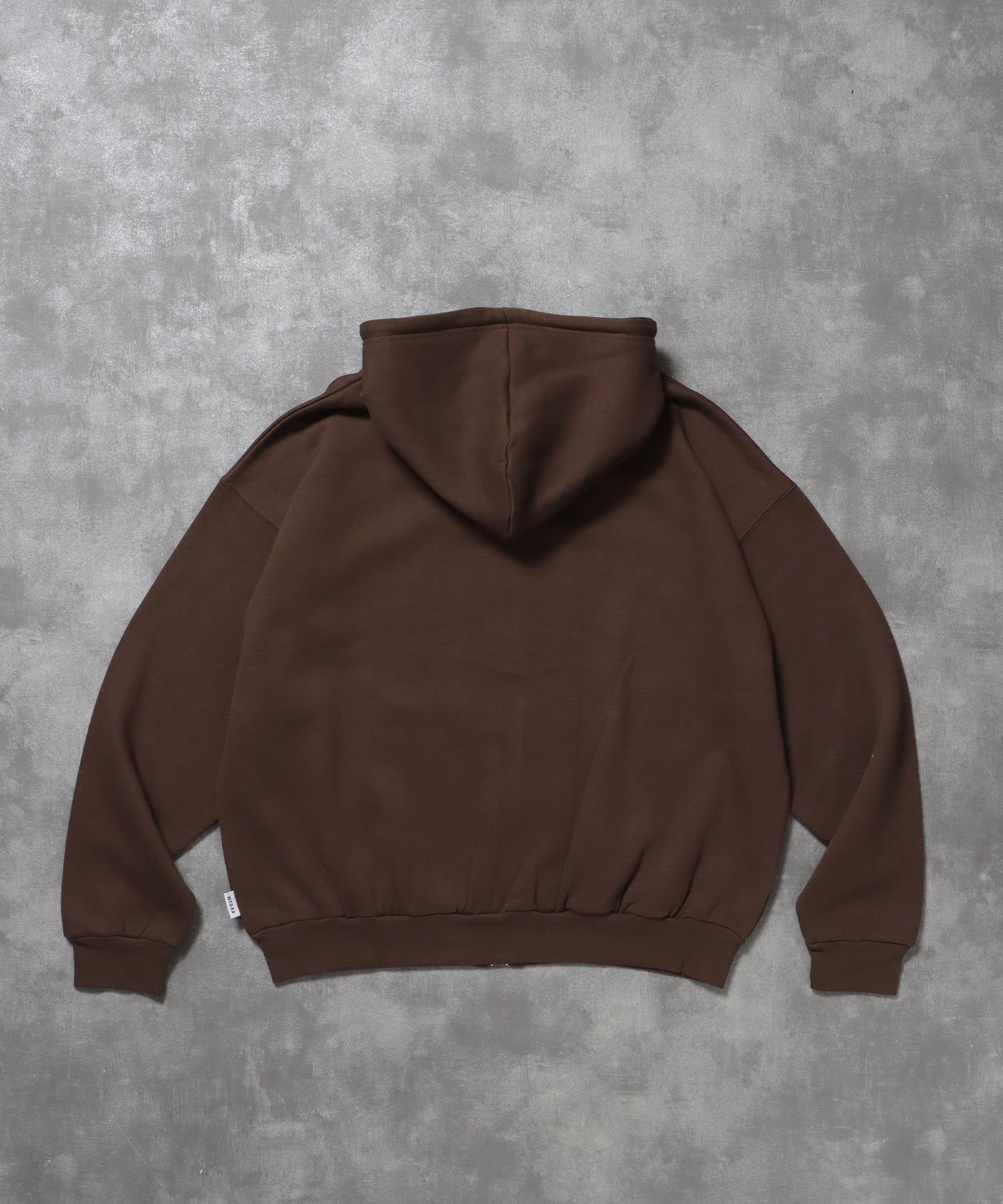 ヘビーウエイトワンポイントジップパーカー / パーカー ジップ ワンポイント ロゴ 裏起毛 フーディ ブラウン
