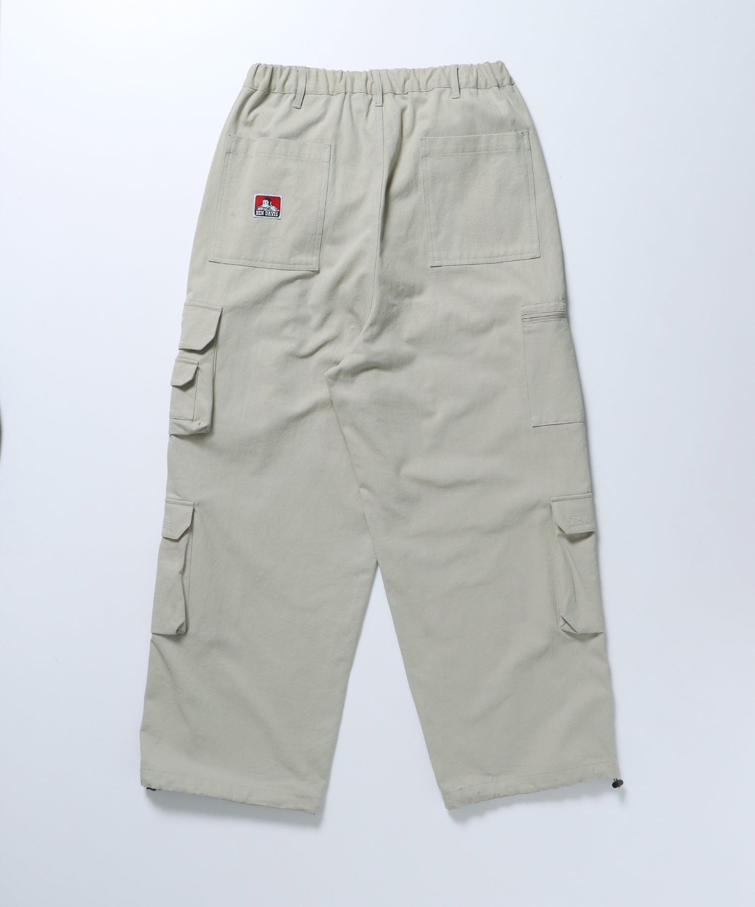 THESE DAYS TECH CARGO PANTS / ワイドテーパード 裾ドローコード グレイッシュベージュ
