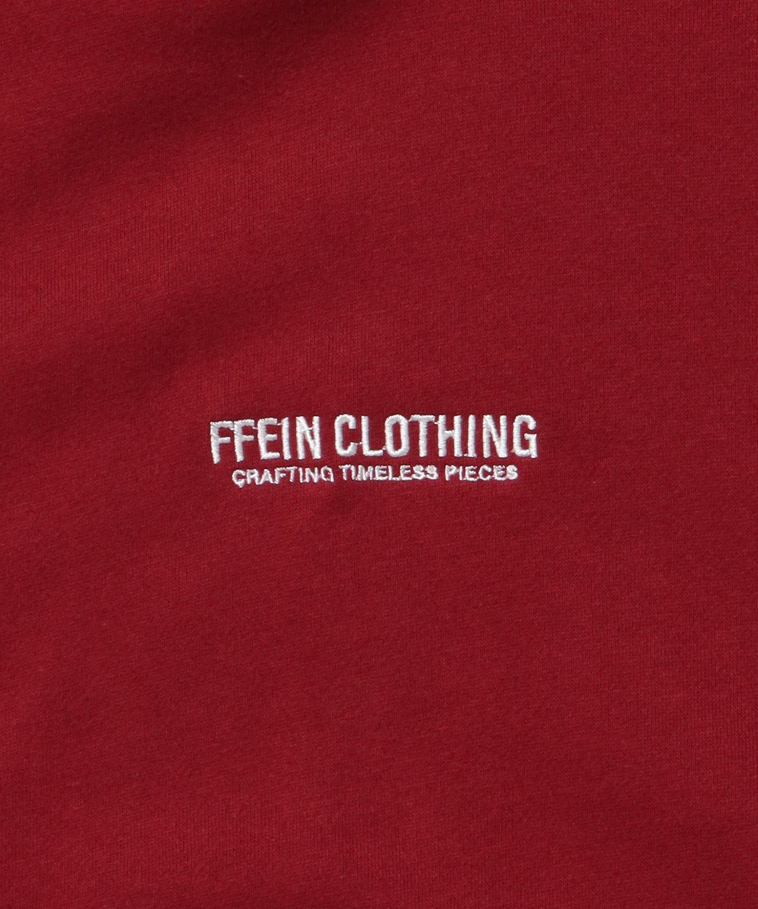 ヘビーウエイトセンターミニロゴジップパーカー / パーカー 裏起毛 ジップ 刺繍 ロゴ フーディ ダブルジップ ワイン