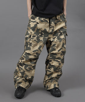 SNOW WORKERS PANTS SP / ワークパンツ カーゴポケット ワイドストレート ゴムシャーリング 柄89