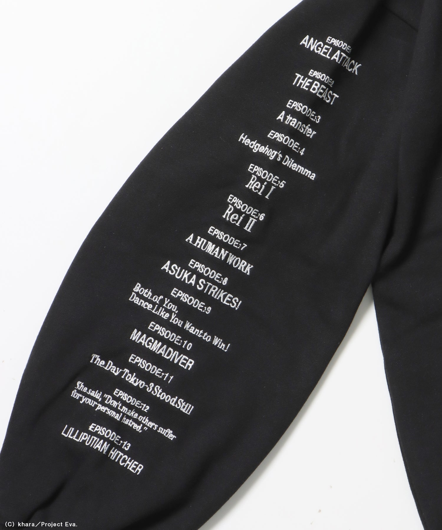 EVA BEST SCENE ZIP PK / オーバーサイズ ビッグシルエット ジップパーカー 刺繍 プリント フーディ 裏起毛 ユニセックス ブラック