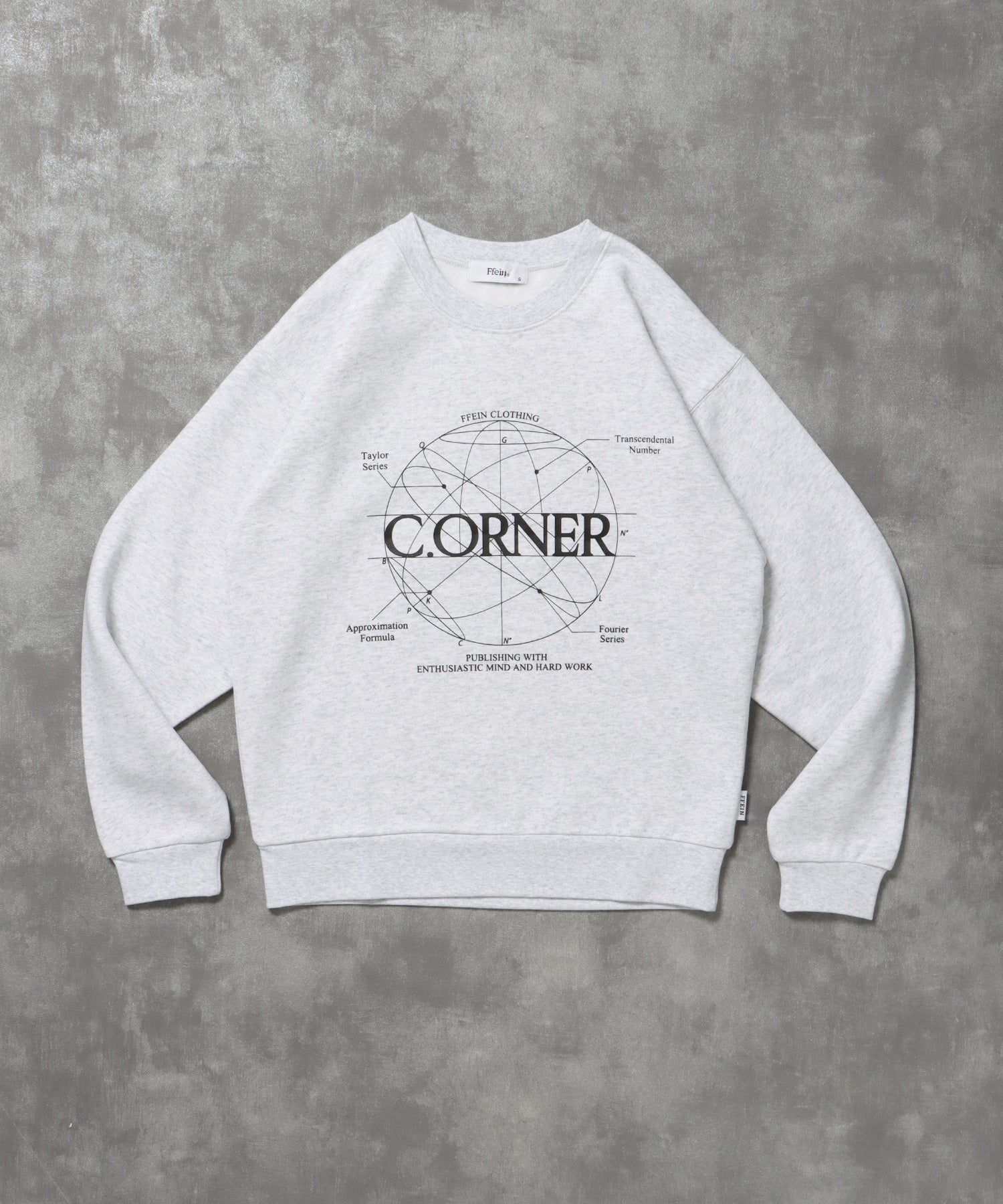 ヘビーウエイトサークルロゴスウェット / 裏起毛 スウェット クルーネック ワンポイント プリント アッシュグレー