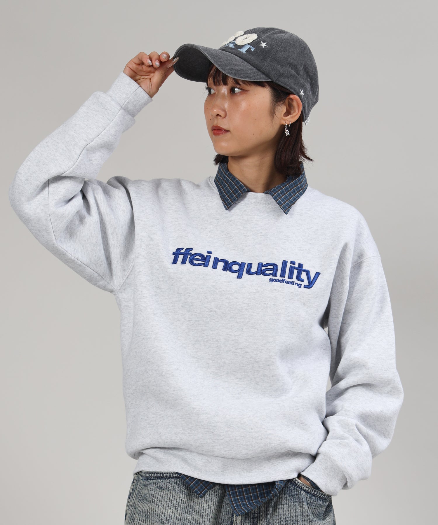 モデル:H163 Size : M アッシュグレー