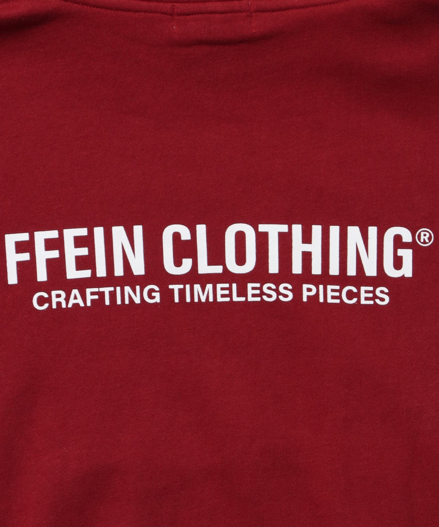 ヘビーウエイトセンターミニロゴジップパーカー / パーカー 裏起毛 ジップ 刺繍 ロゴ フーディ ダブルジップ ワイン