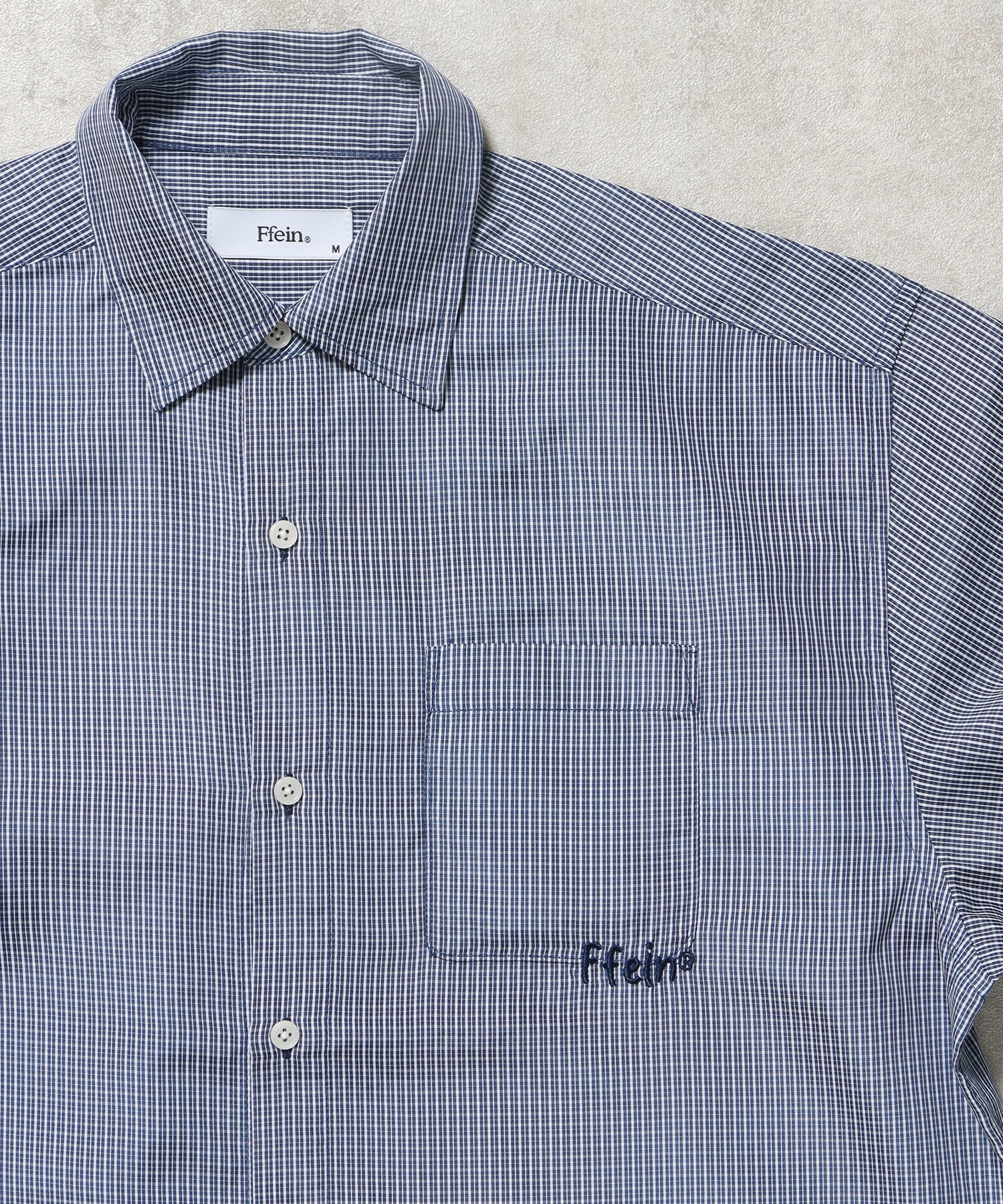 ワンポイント刺繍シャツ / シャツ レギュラー 刺繍 ワンポイント シンプル ポケット ネイビー