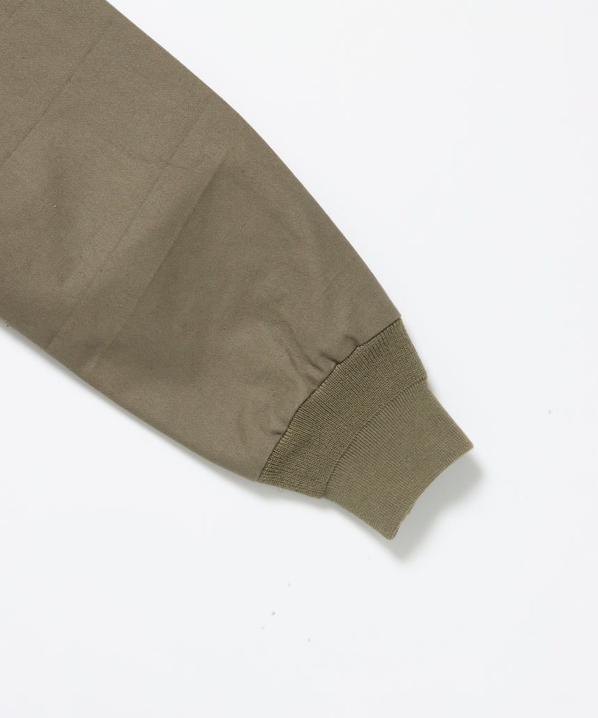 MECHANIC EMB RIBBED JACKET / ワーク ジャケット 刺繍 ジャケット ダック アウター カーキ