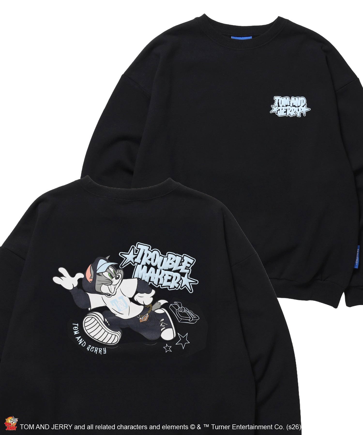 TJ SKATER LOOK PT C/N / トムとジェリー プルオーバー 刺繍 プリント ブラック系その他