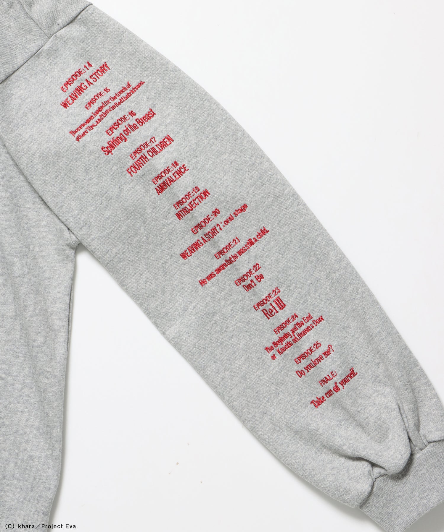 EVA CHARCTER ZIP PK / オーバーサイズ ビッグシルエット ジップパーカー 刺繍 プリント フーディ 裏起毛 ユニセックス グレー