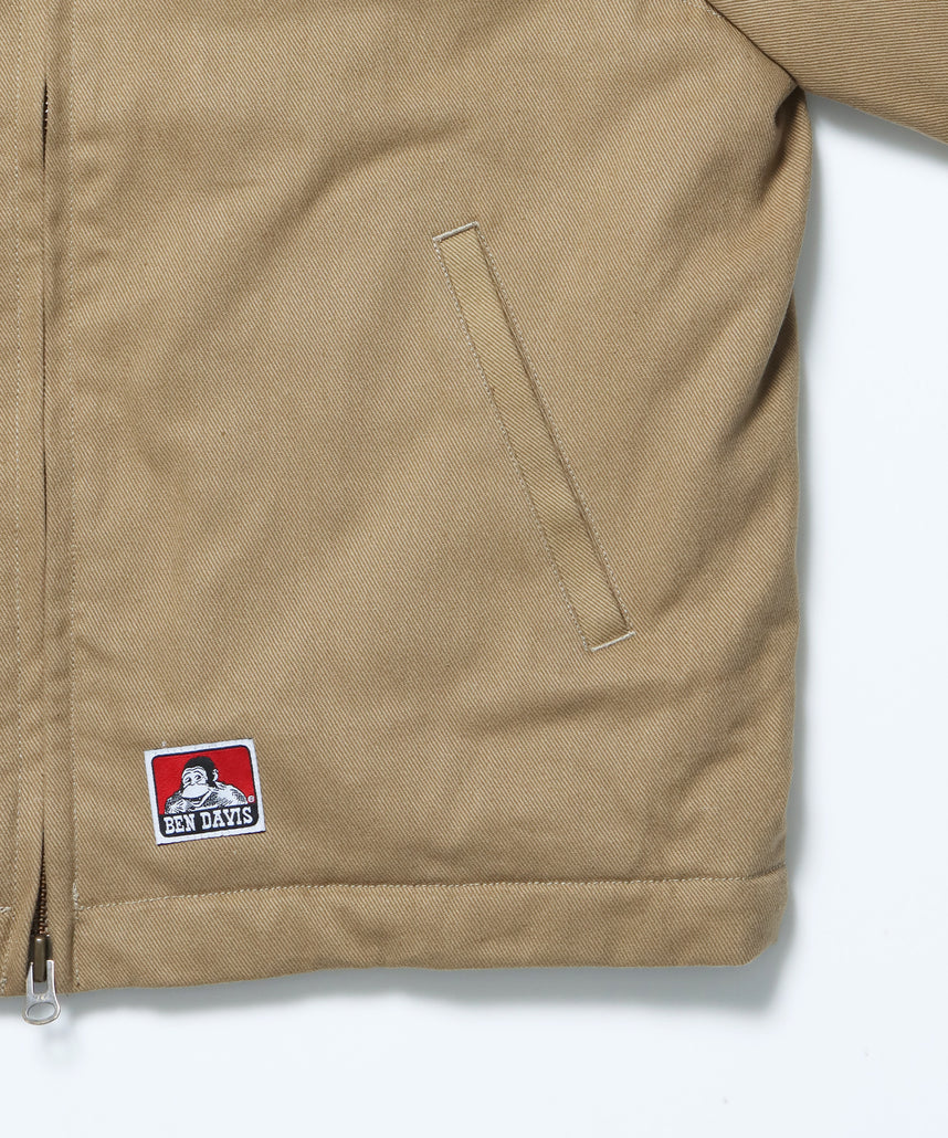 PADDED EISENHOWER JACKET / オーバーサイズ ビッグシルエット ジャケット アウター 中綿 ジップ ベージュ