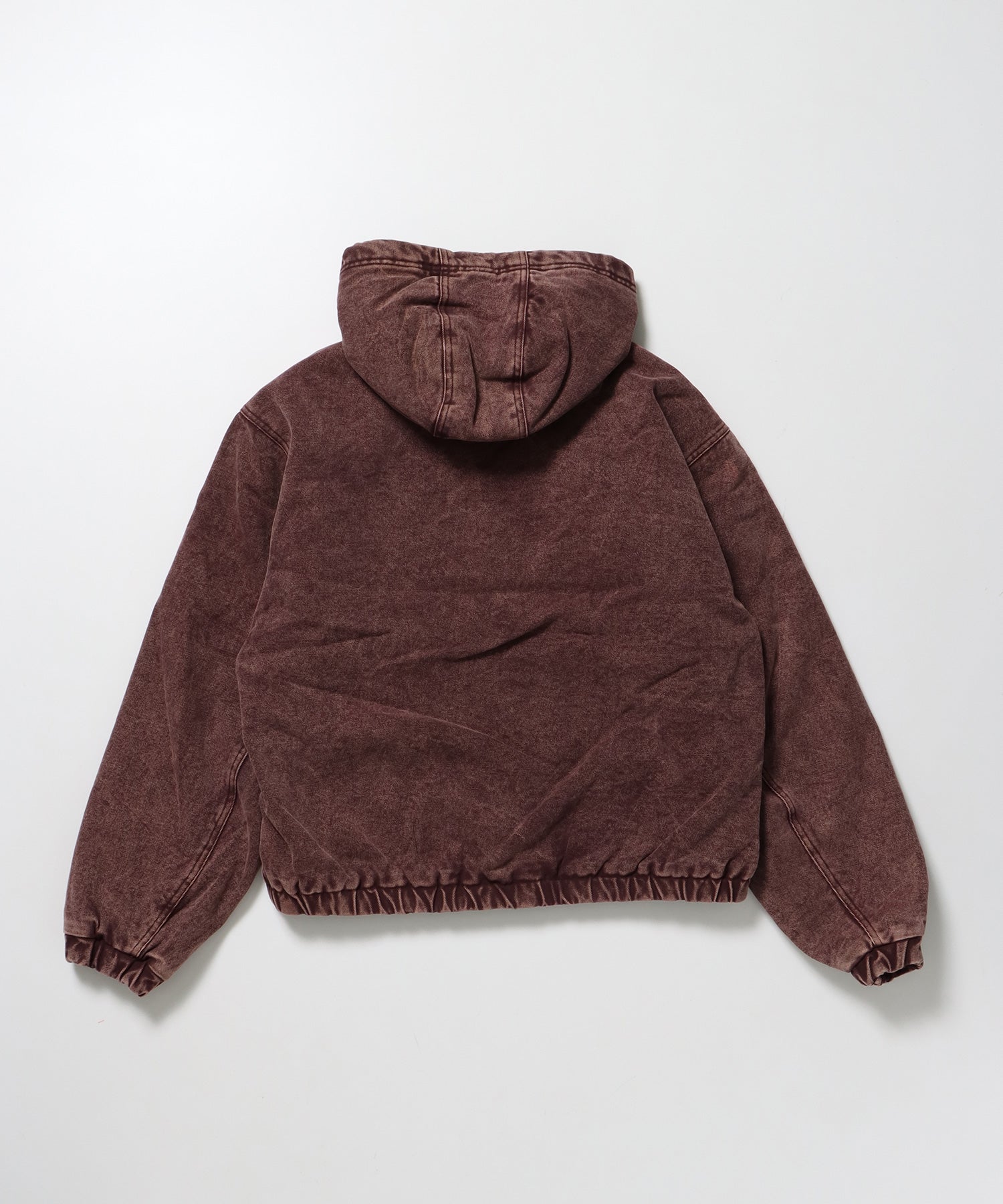 WORKERS PARKA / ジップパーカー フーディ 中綿 キルト ワークジャケット ダブルジップ ブラウン