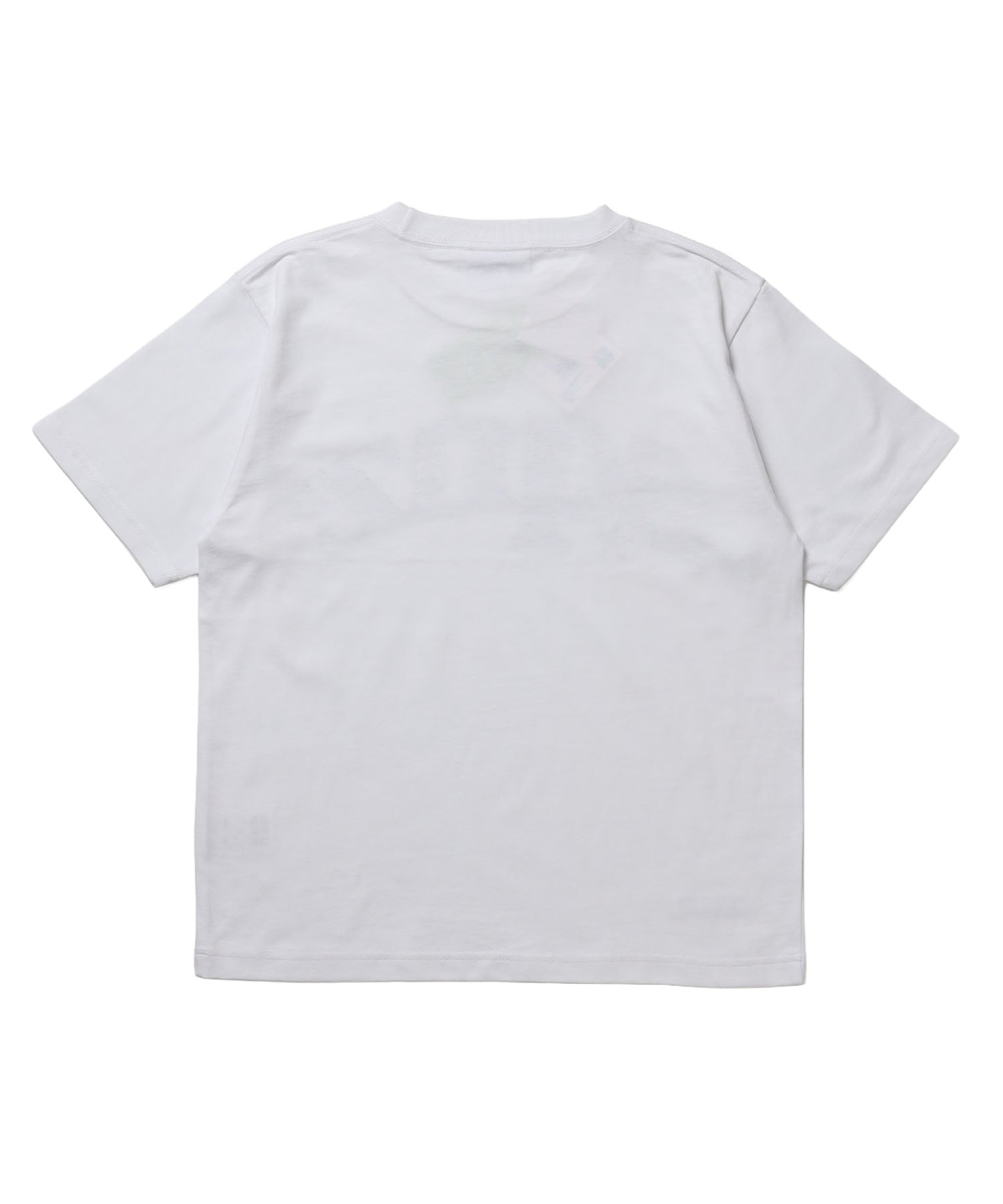 ※WEB限定 / ユニセックス / ロゴ加工風スタッズ半袖Tシャツ / sqnz studs faint logo tee / ホワイト