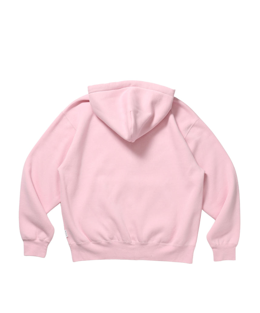 BD SWEAT ZIP HOODIE / スウェットパーカー Wジップ フーディ ワンポイント刺繍 裏起毛 ユニセックス ピンク