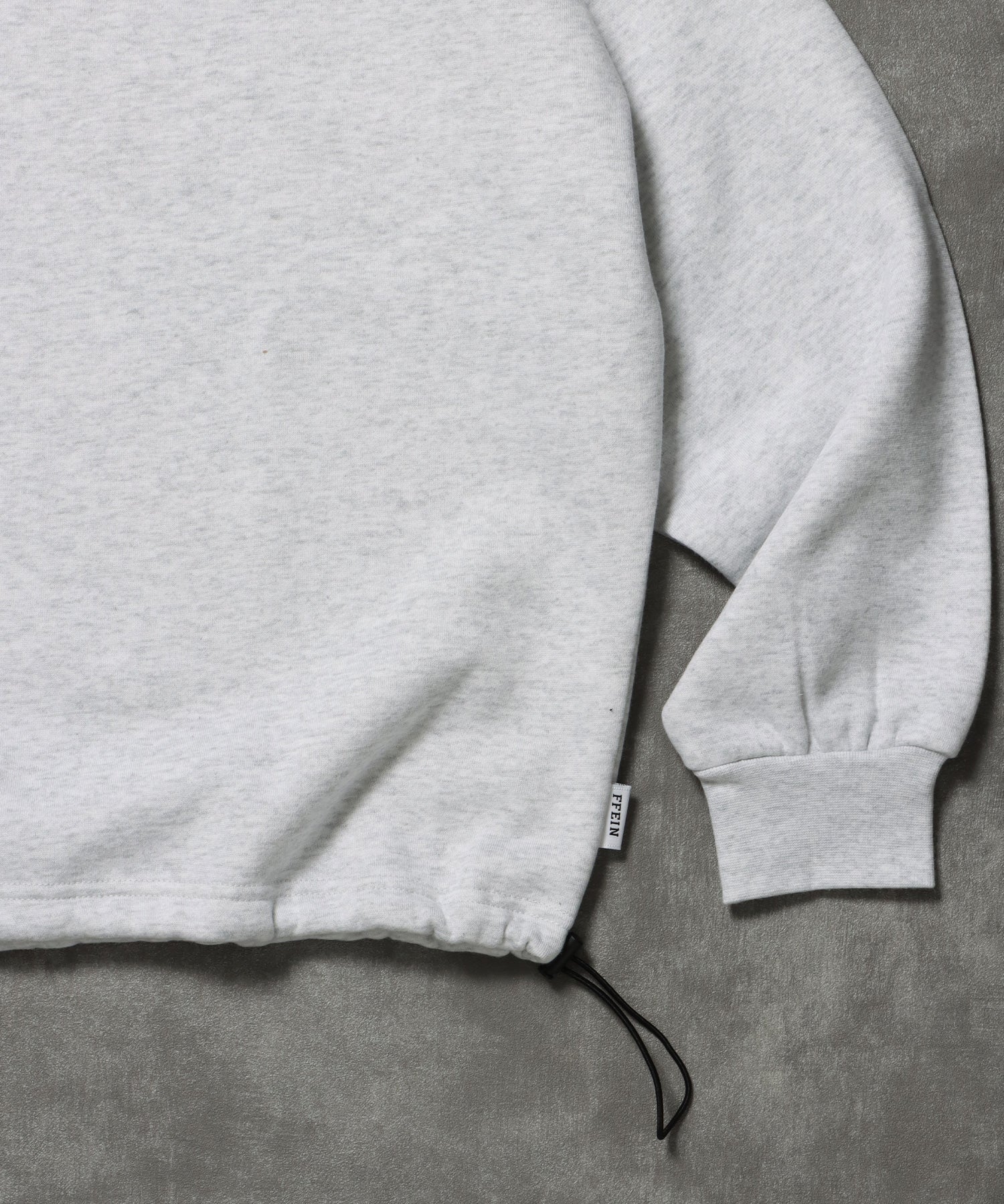 ヘビーウエイト3段ロゴドローコード付スウェット / スウェット トレーナー ロゴプリント ドローコード 裏起毛 アッシュグレー