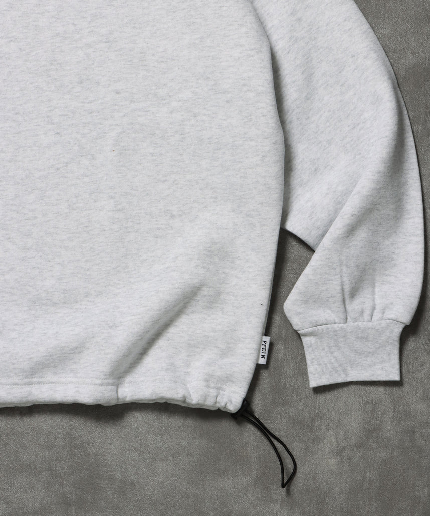 ヘビーウエイト3段ロゴドローコード付スウェット / スウェット トレーナー ロゴプリント ドローコード 裏起毛 アッシュグレー