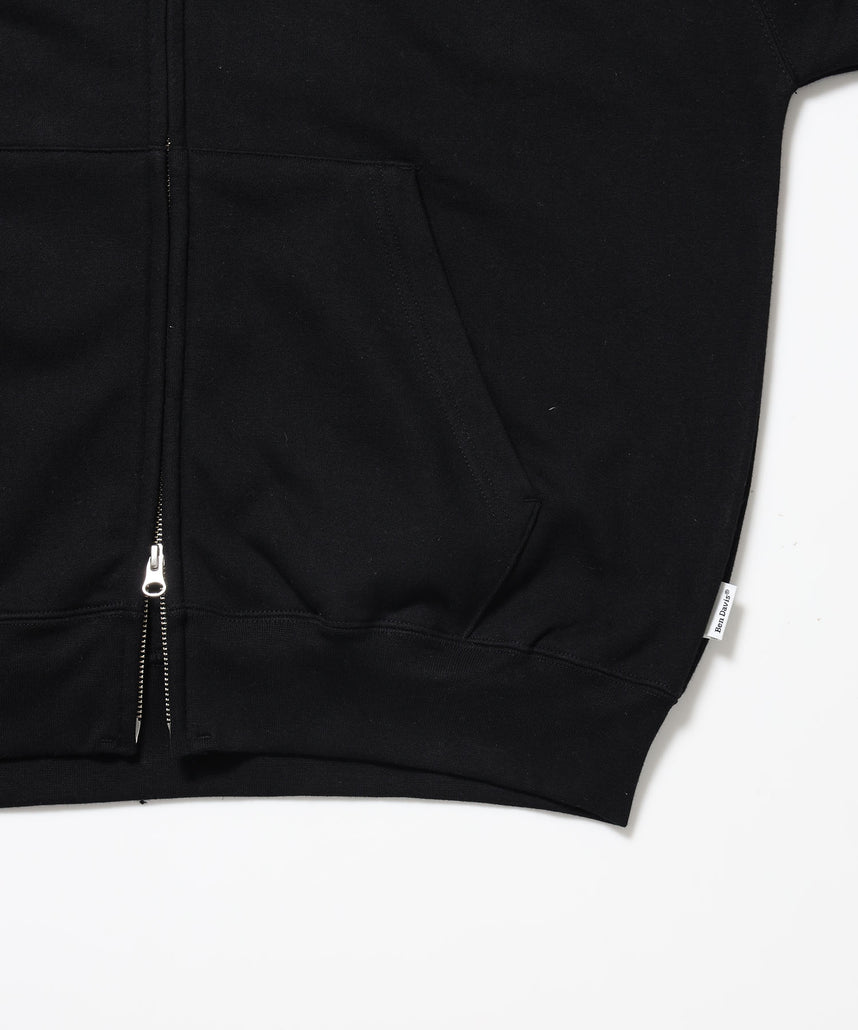 SANMARINO ZIP HOODIE / ジップパーカー フード キャラクター デザイン 裏起毛 ユニセックス ブラック