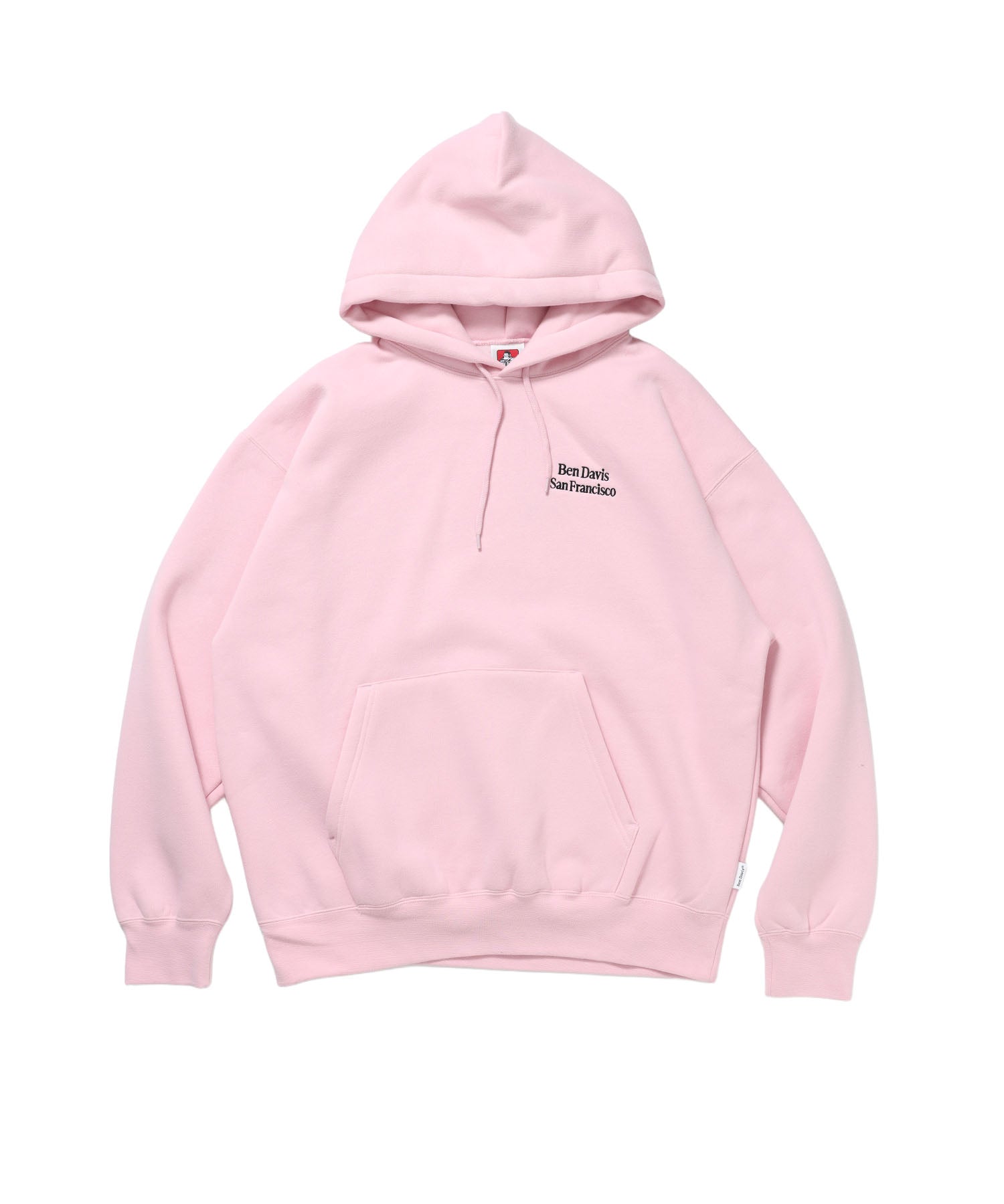 BD SWEAT HOODIE / スウェットパーカー プルオーバー フーディ ワンポイント刺繍 裏起毛 ユニセックス ピンク