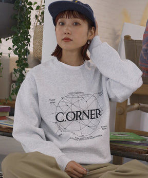 ヘビーウエイトサークルロゴスウェット / 裏起毛 スウェット クルーネック ワンポイント プリント アッシュグレー