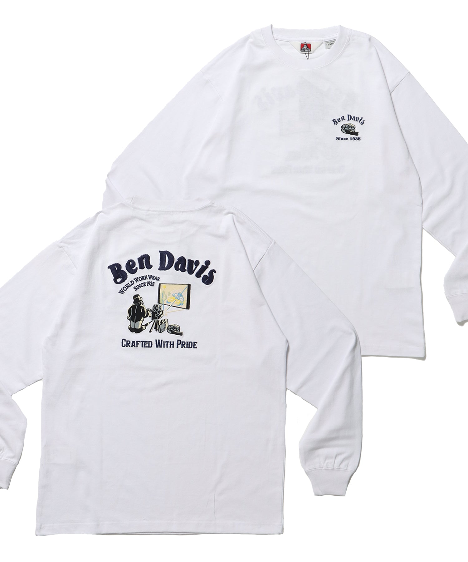 BEN DAVIS（ベンデイビス）】THEATER EMBRO L/S TEE[REG] / ロン