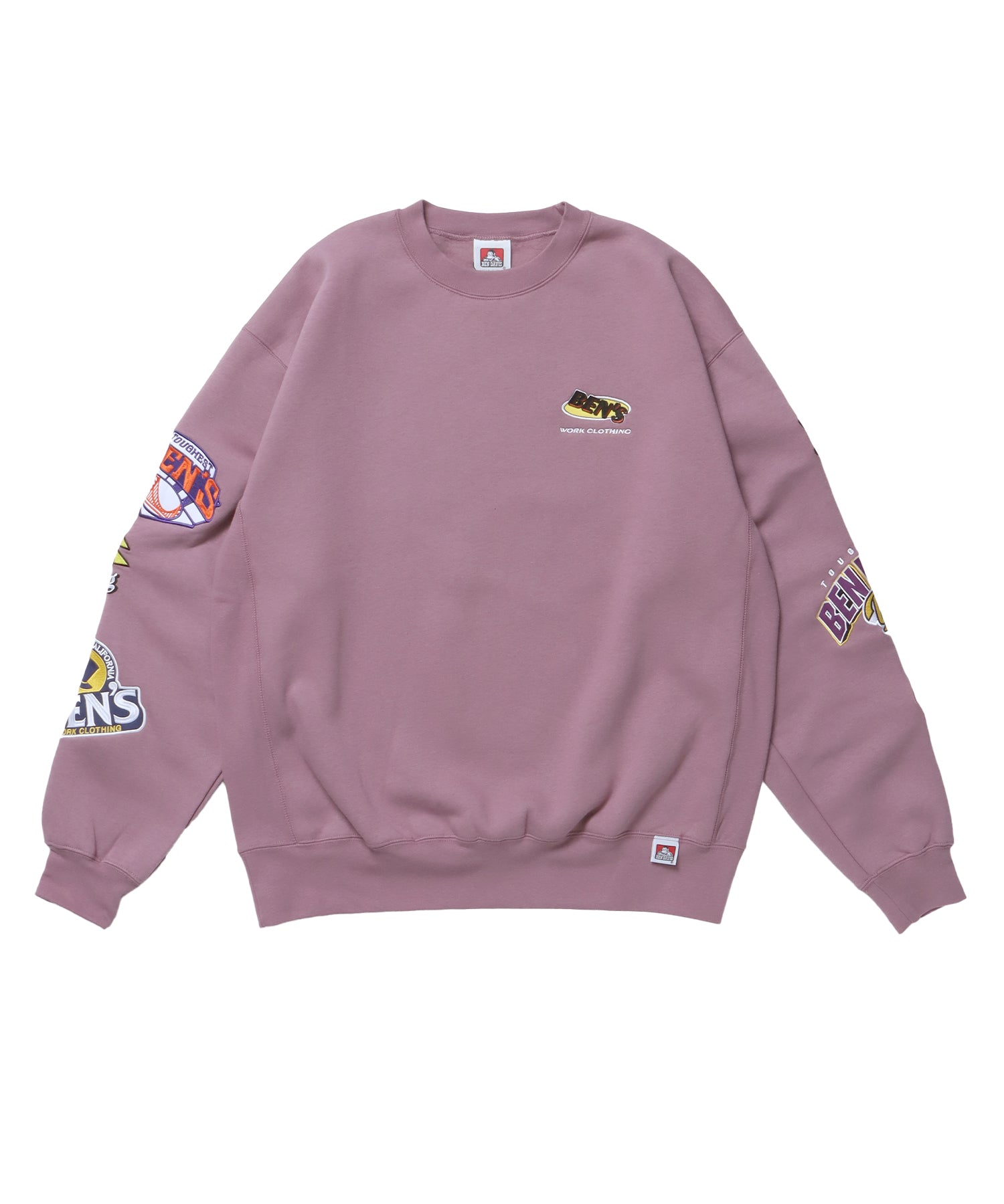 CHAMPIONSHIP PATCHED CREW NECK SWEAT / 袖ワッペン 刺繍 古着風 クルーネック スウェット グレイッシュピンク