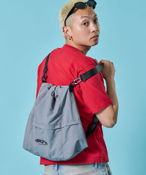 sqnz 2way knapsack / ユニセックス ナップサック リュック 雑貨 バック 2WAY ドローコード グレー