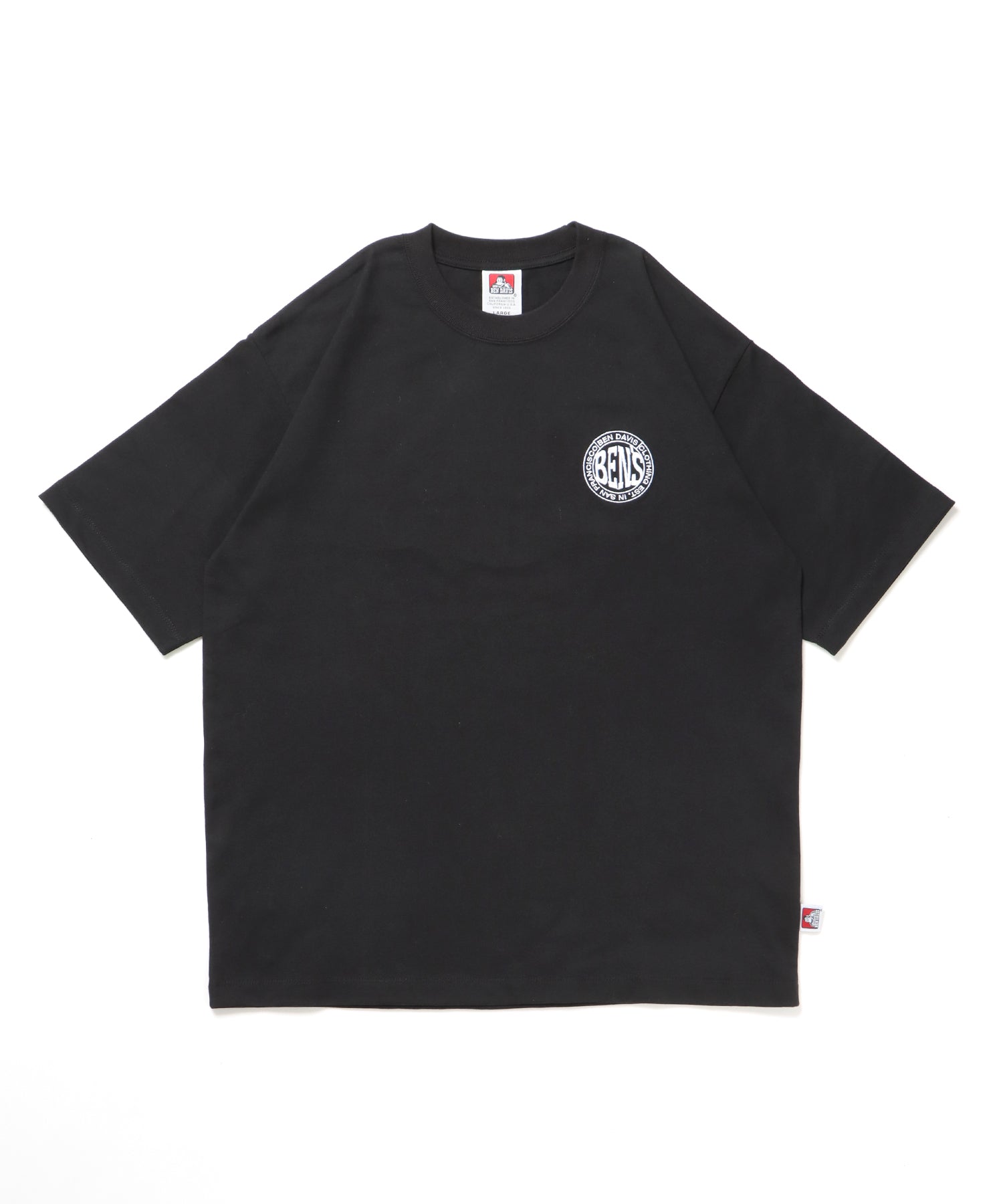 CIRCLE BEN‘S TEE / サークルロゴ Tシャツ 刺繍 半袖 シンプルロゴ ブラック