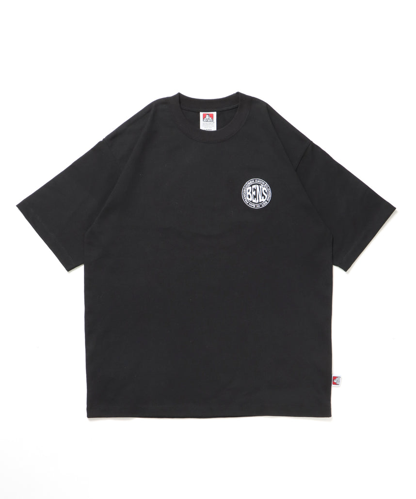CIRCLE BEN‘S TEE / サークルロゴ Tシャツ 刺繍 半袖 シンプルロゴ ブラック
