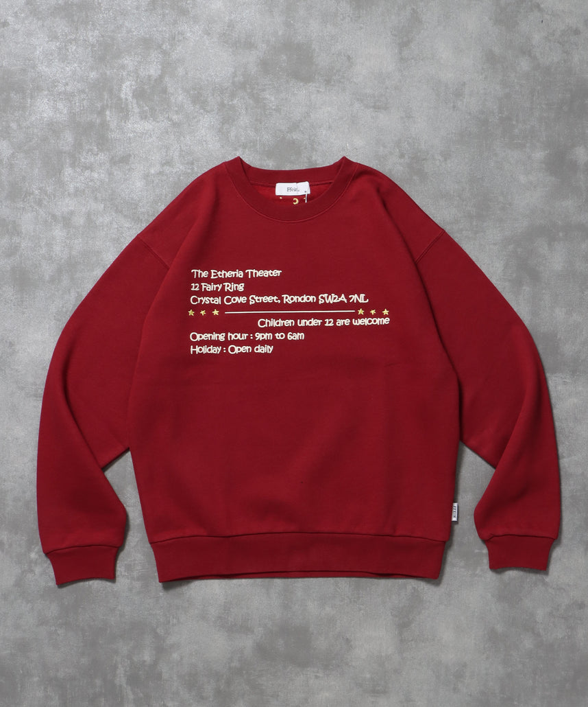 ヘビーウエイト企業ロゴスウェット / 裏起毛 スウェット カジュアル ストリート ワイン