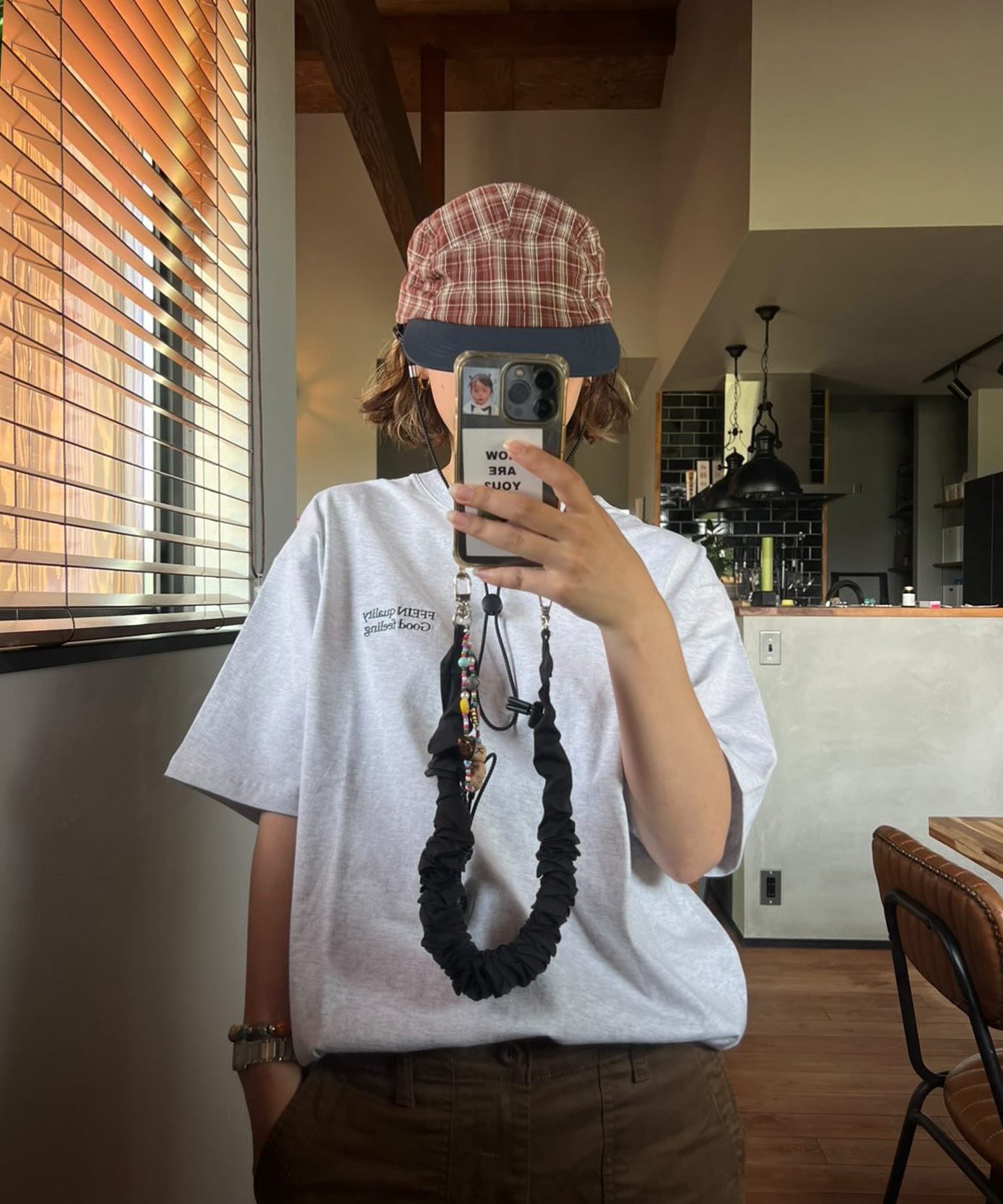 ワンポイントロゴ刺繍 TEE ホワイト