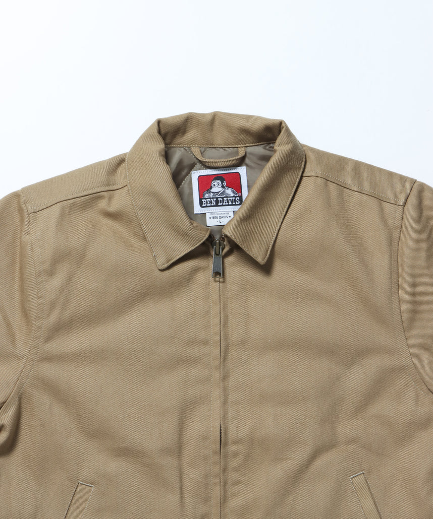 PADDED EISENHOWER JACKET / オーバーサイズ ビッグシルエット ジャケット アウター 中綿 ジップ ベージュ