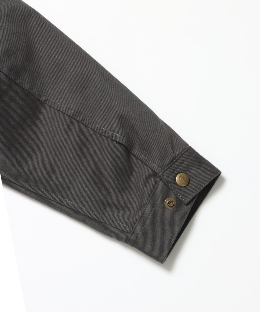 PADDED EISENHOWER JACKET / オーバーサイズ ビッグシルエット ジャケット アウター 中綿 ジップ チャコール