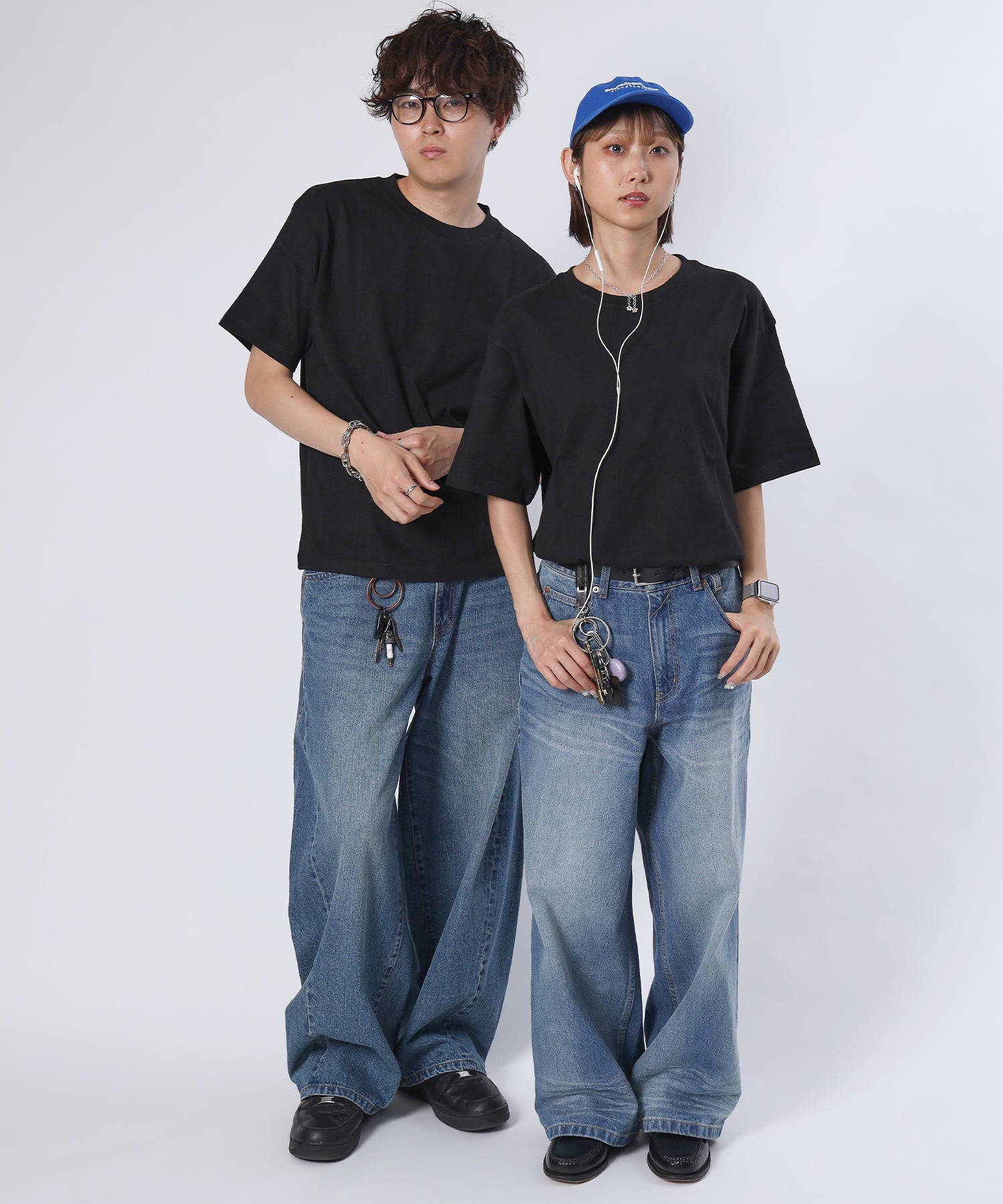 ヴィンテージパックTシャツ/ パックT 2枚 綿100% Tシャツ クルーネック 半袖 無地 シンプル ブラック